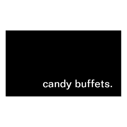 Candy Buffet Business Card (front side)