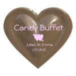 candy buffet chocolate heart sticker CUSTOMIZABLE