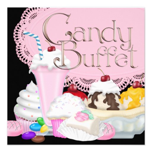 Candy Buffet Party Invitation Template