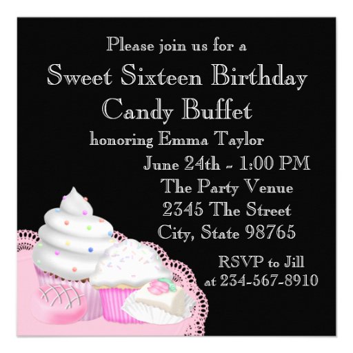 Candy Buffet Party Invitation Template