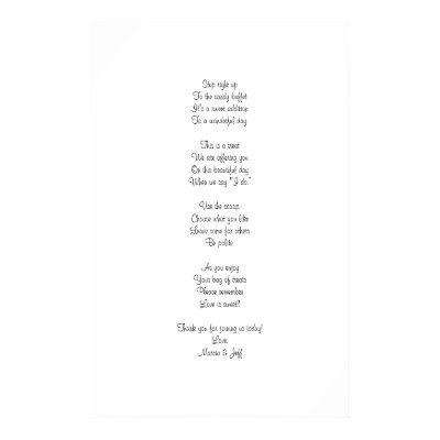 Candy buffet poem posters by mjdenali