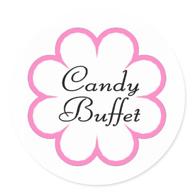 Candy Buffet Round Stickers