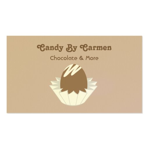 Candy Business Card - Chocolate (front side)