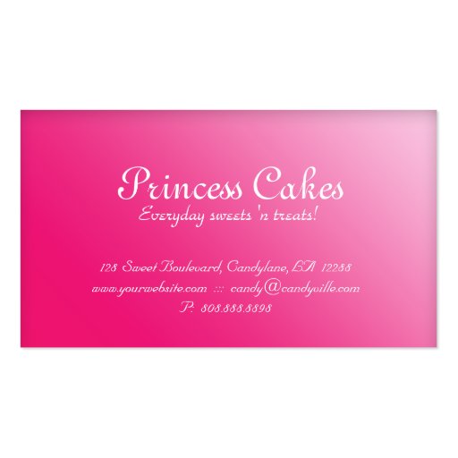 Candy Business Card Pink (back side)