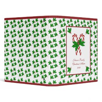 Candy Cane and Holly Binder binder