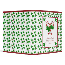 Candy Cane and Holly Binder by HolidayFun Candy Cane and Holly Binder