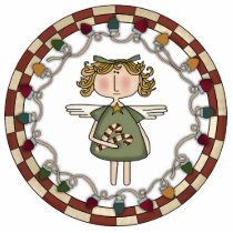 Candy Cane Angel Ornament photo sculptures