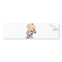 candy cane baby boy 2 bumper stickers