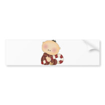 candy cane baby boy 3 bumper stickers