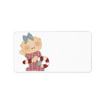 candy cane baby girl 2 custom address labels