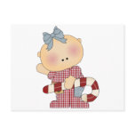 candy cane baby girl 2 postcards