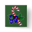 candy cane blue bow holly