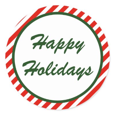 Candy Cane Border Christmas Holiday Stickers by mariannegilliand