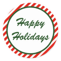 Candy Cane Border Christmas Holiday Stickers