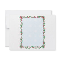 Candy Cane Border invitations