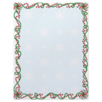 Candy Cane Border letterhead by mariabellimages Candy Cane Border letterhead