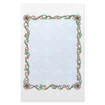 Candy Cane Border stationery