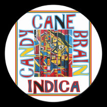 CANDY CANE BRAIN INDICA stickers