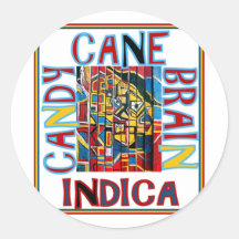 CANDY CANE BRAIN INDICA STICKERS