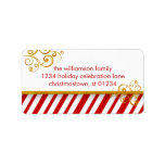 Candy Cane Christmas Address Labels