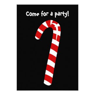 Candy Cane Christmas Customizable Party Invites