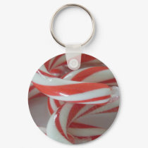 Candy Cane Christmas Keychain
