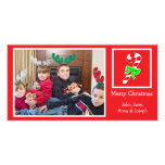 Candy Cane Christmas Photo Card (Red)