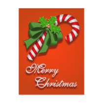 Candy Cane Christmas Postcard