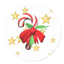 Candy Cane Christmas Sticker