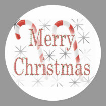 Candy Cane Christmas stickers