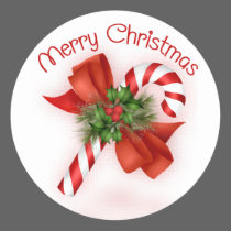 Candy Cane Christmas Stickers