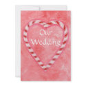 Candy Cane Christmas Wedding Invitations invitation