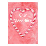 Candy Cane Christmas Wedding Invitations invitations