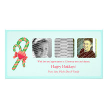 Candy Cane Christmasreeting G Photo Card