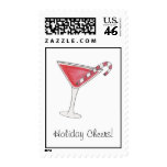 Candy Cane Cocktail Postage Stamp