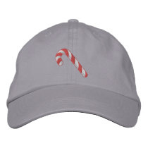 Candy Cane Embroidered Baseball Caps