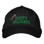 Candy Cane Embroidered Hat