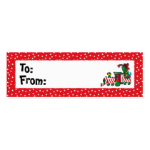 Candy Cane Express Custom Christmas Gift Tags business cards