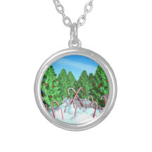 Candy Cane Forest Pendants