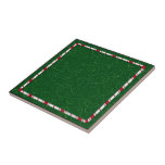 Candy Cane Frame Ceramic Tile
