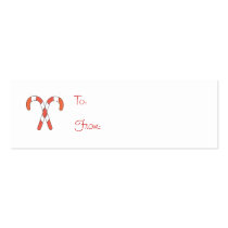 Candy Cane Gift Tag Business Cards