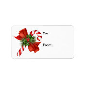 Candy Cane Gift Tag - Label