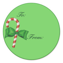 Candy Cane Gift Tag stickers