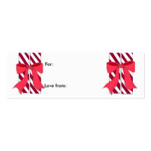 Candy Cane - Gift Tags Business Card Template