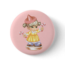 Candy Cane Girl buttons