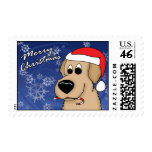 Candy Cane Golden Retriever Christmas Stamps