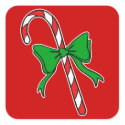 candy cane green bow