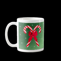 Candy Cane Green Satin Mug mugs