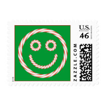 Candy Cane Happy Face Stamp by AuntBetsy Candy Cane Happy Face Stamp