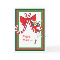candy cane happy holidays cards